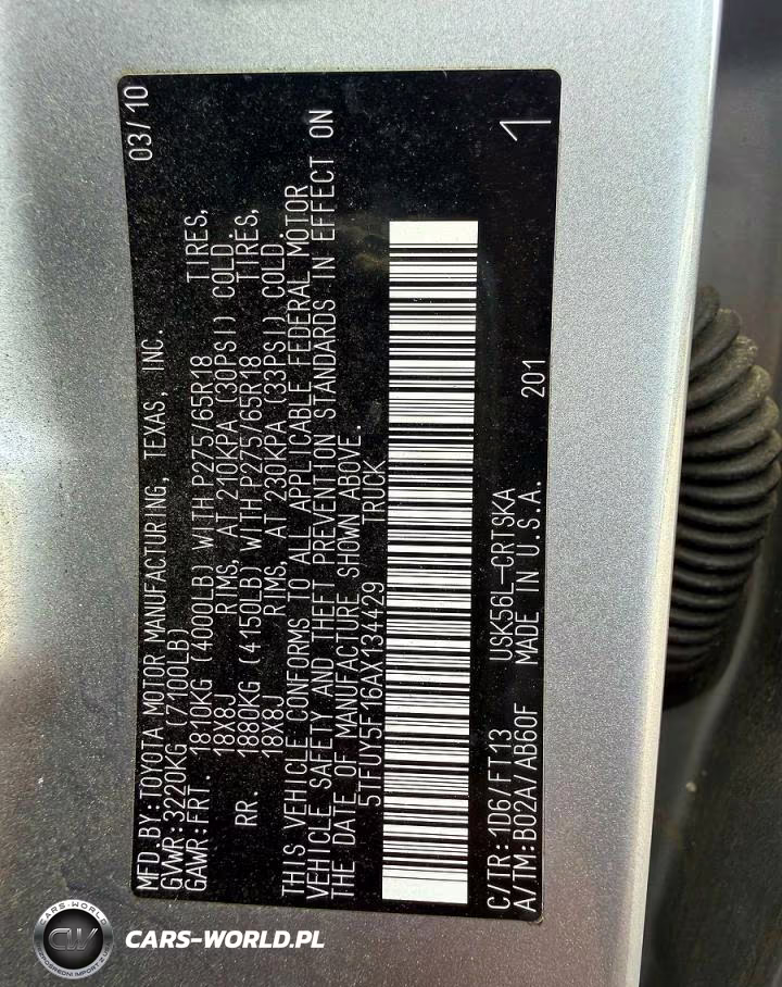 2010 Toyota Tundra Double Cab Sr5 VIN:5TFUY5F16AX134429 - 10