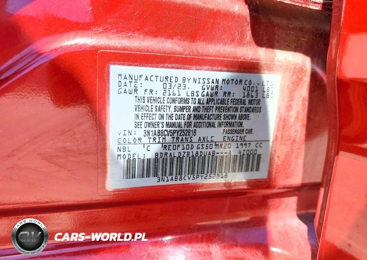 2023 Nissan Sentra Sv VIN:3N1AB8CV5PY252818 - 12