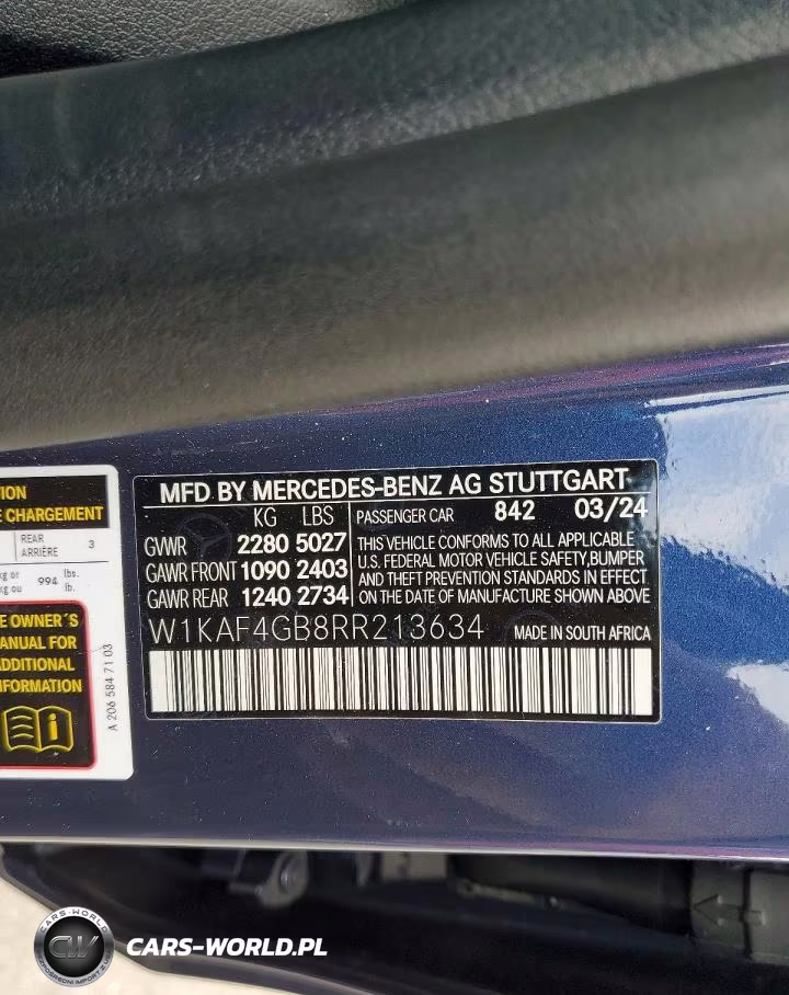 2024 Mercedes-Benz C 300 VIN:W1KAF4GB8RR213634 - 12