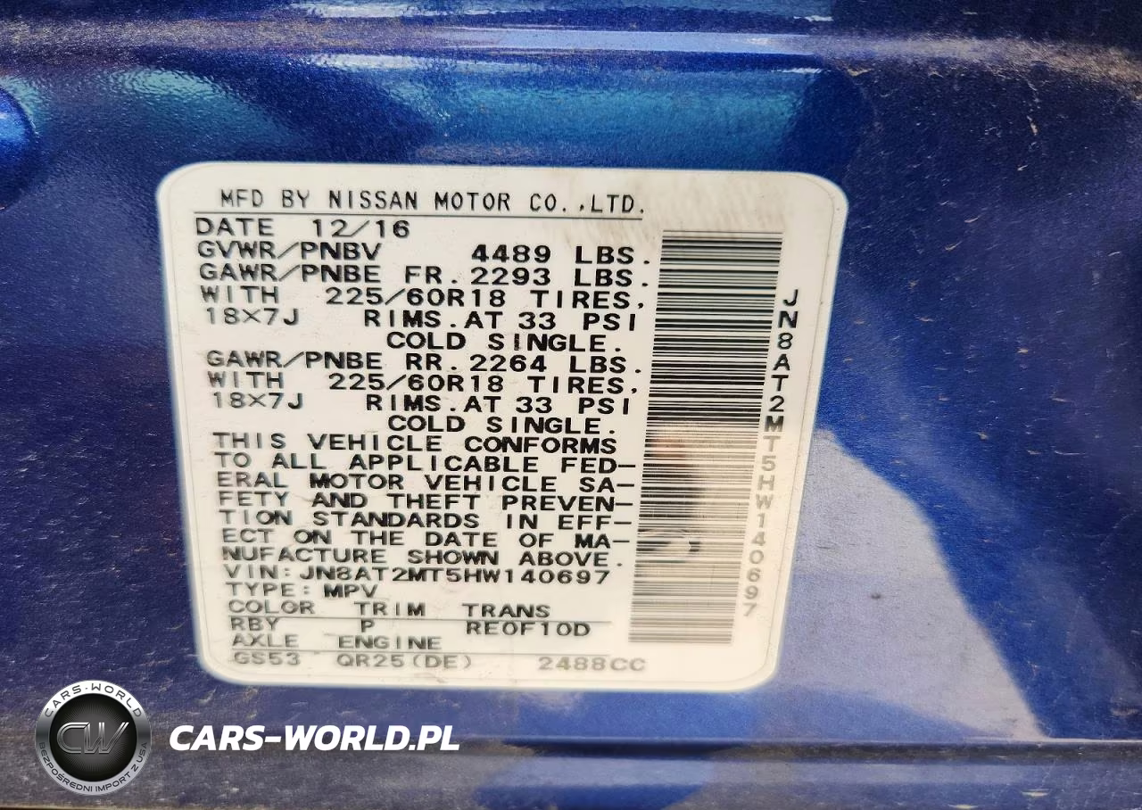 2017 Nissan Rogue Sl VIN:JN8AT2MT5HW140697 - 13