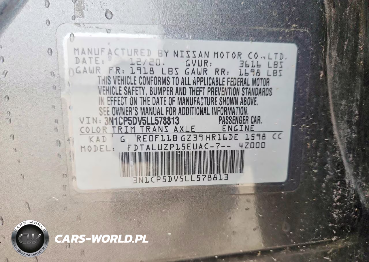 2020 Nissan Kicks Sr VIN:3N1CP5DV5LL578813 - 12