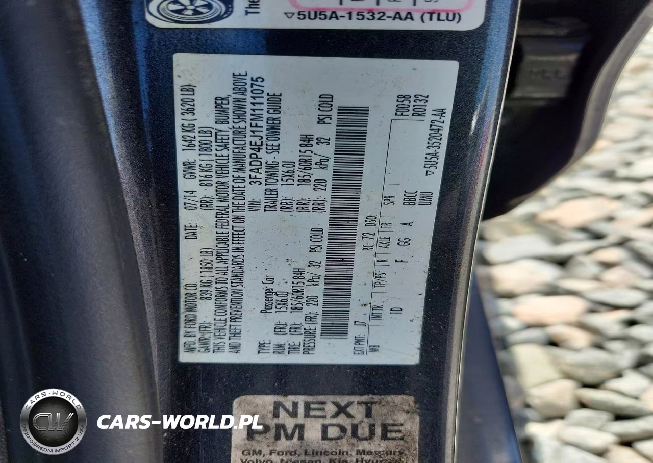 2015 Ford Fiesta Se VIN:3FADP4EJ1FM111075 - 12