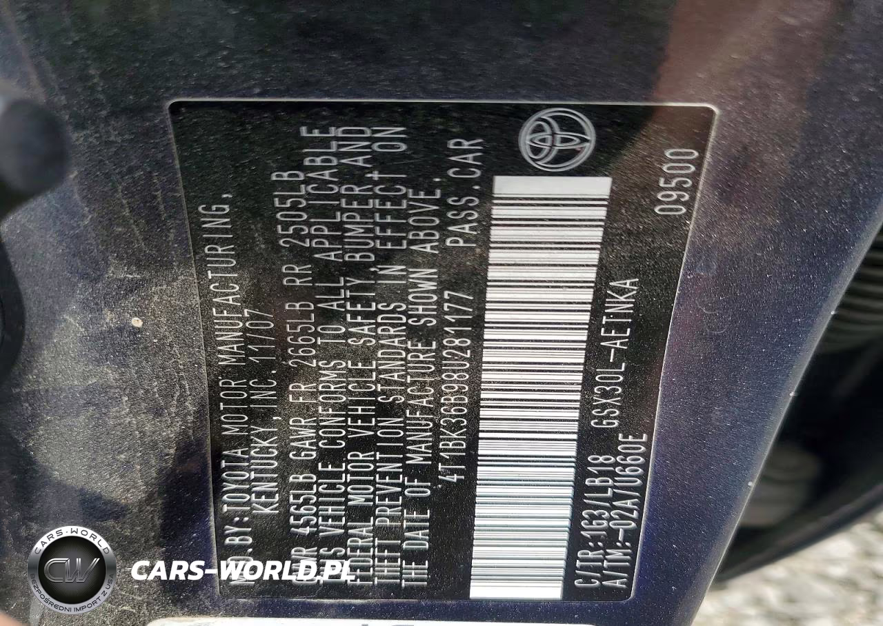 2008 Toyota Avalon Xl VIN:4T1BK36B98U281177 - 12