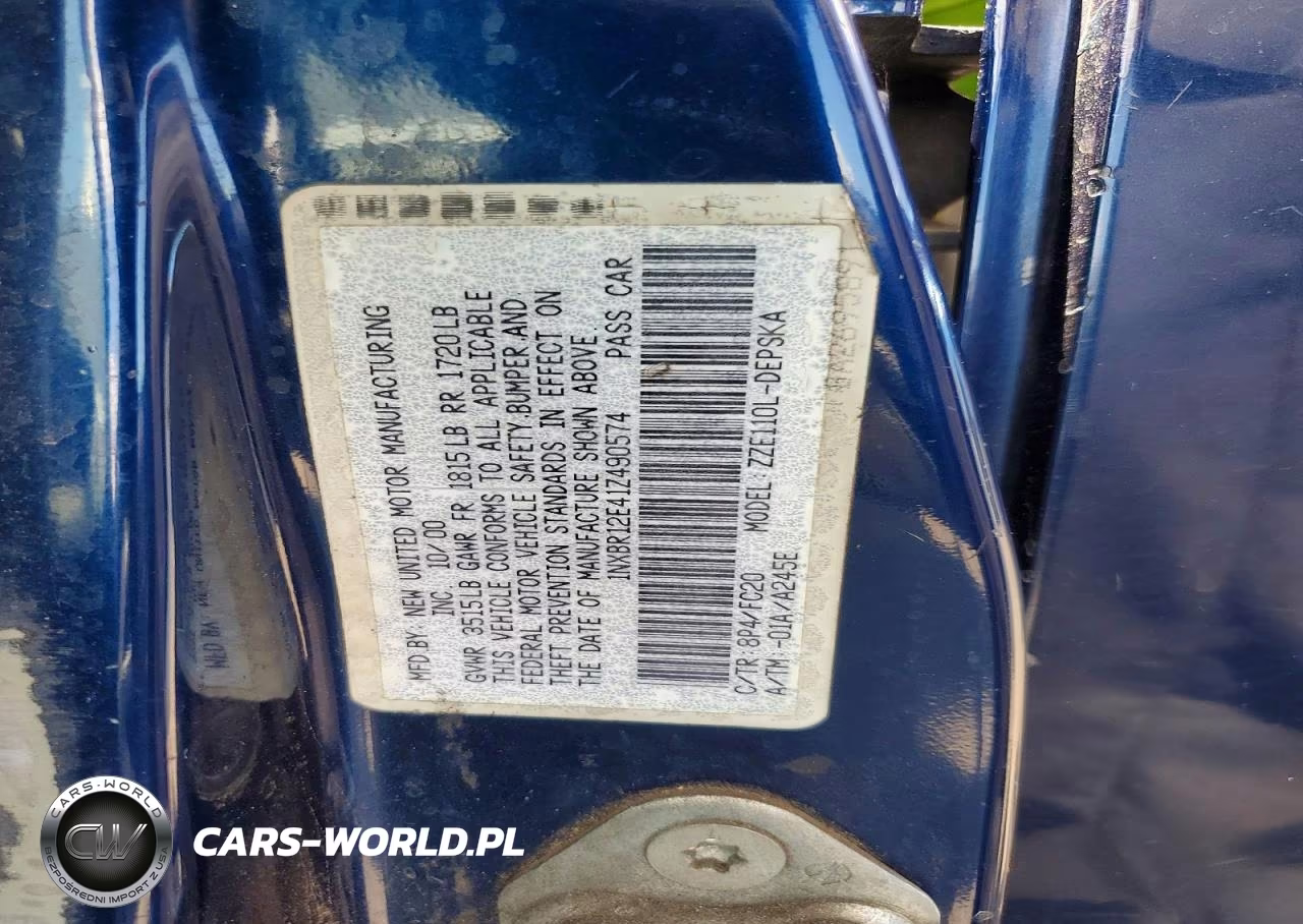 2001 Toyota Corolla S VIN:1NXBR12E41Z490574 - 12