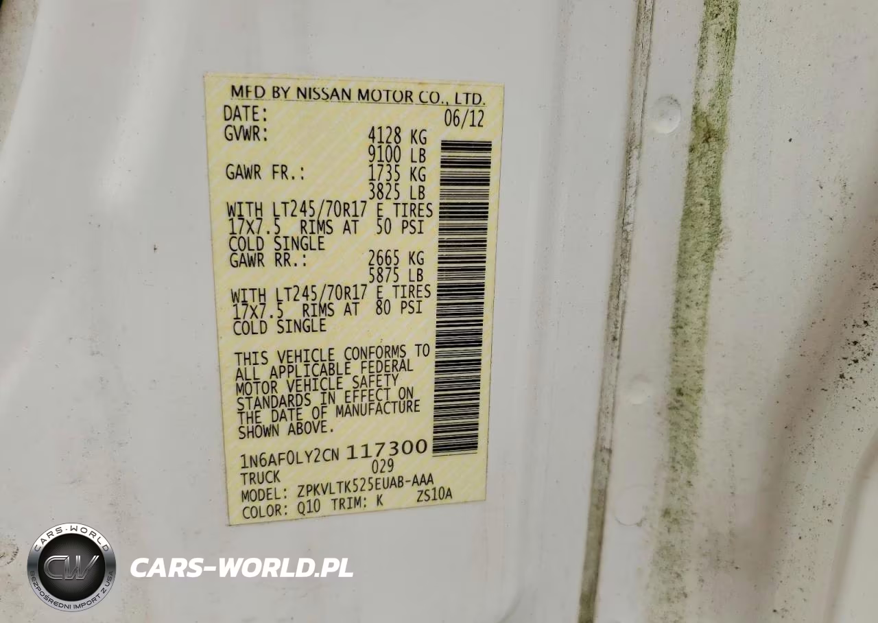 2012 Nissan Nv 2500 Delivery Van VIN:1N6AF0LY2CN117300 - 13