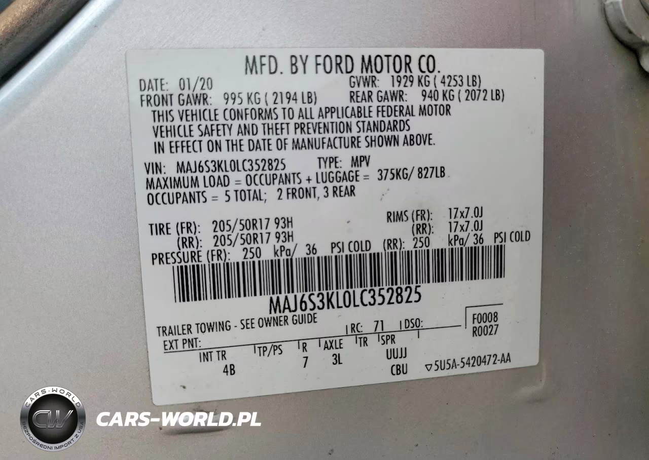 2020 Ford Ecosport Titanium VIN:MAJ6S3KL0LC352825 - 13
