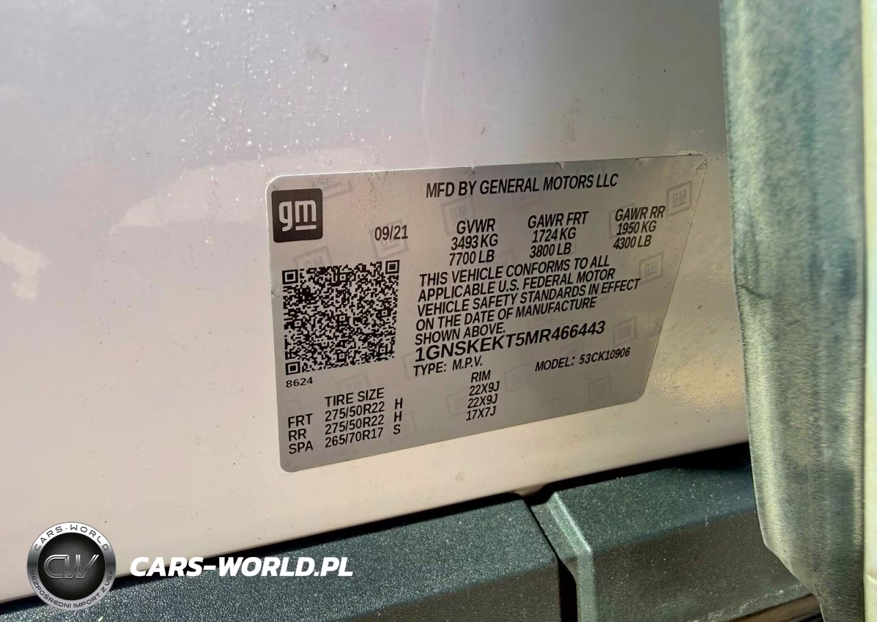 2021 Chevrolet Suburban K1500 Rst VIN:1GNSKEKT5MR466443 - 10