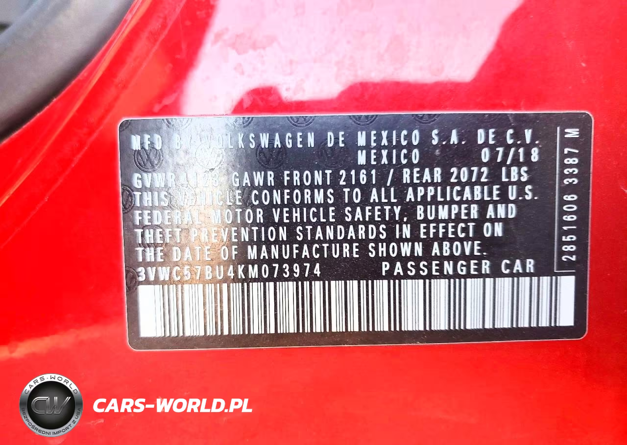 2019 Volkswagen Jetta S VIN:3VWC57BU4KM073974 - 12