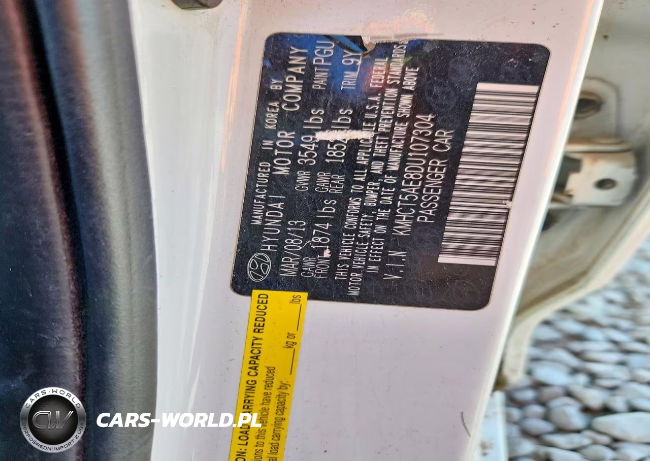 2013 Hyundai Accent Gs VIN:KMHCT5AE8DU107304 - 12