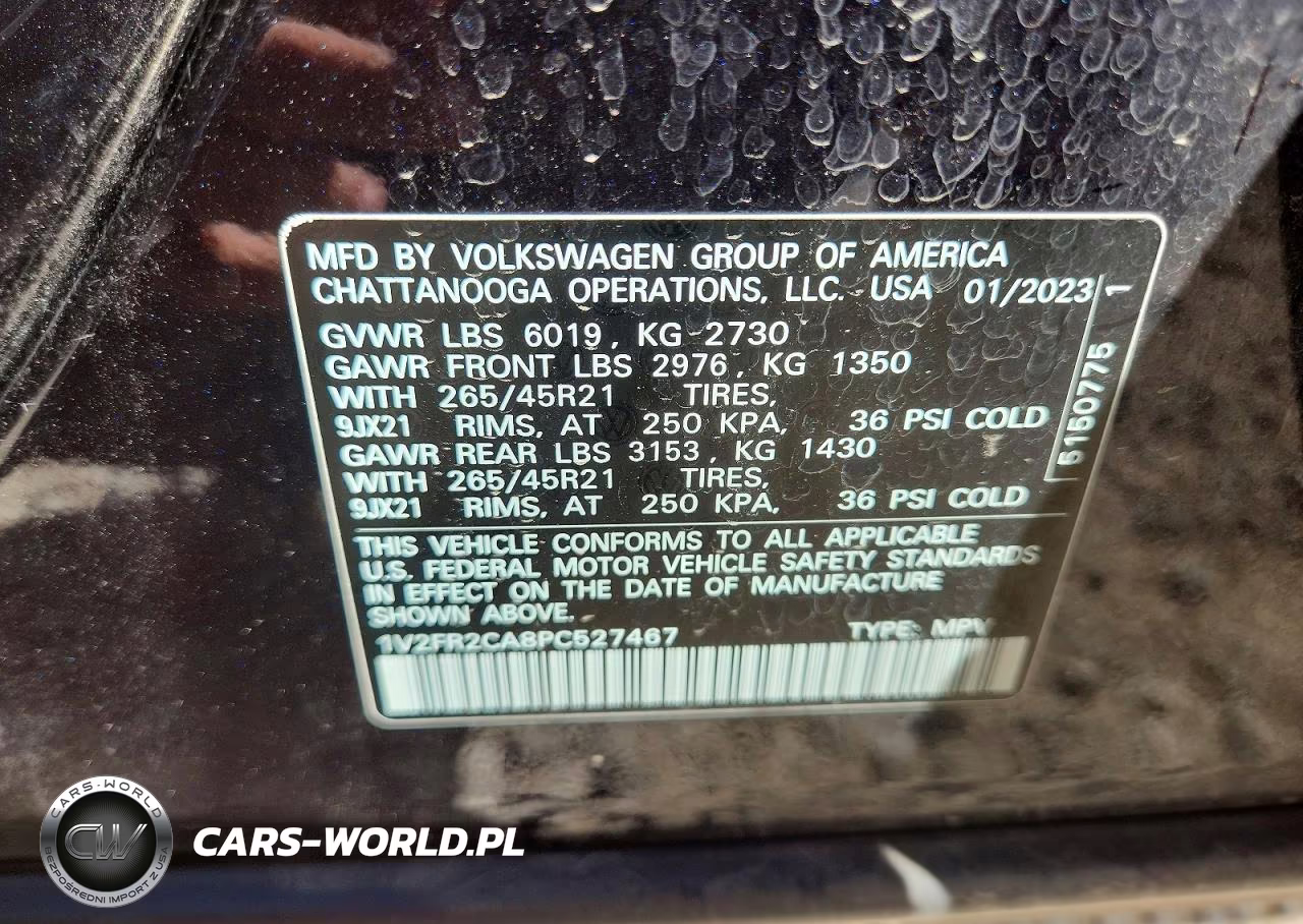 2023 Volkswagen Atlas Sel Premium R-Line VIN:1V2FR2CA8PC527467 - 13