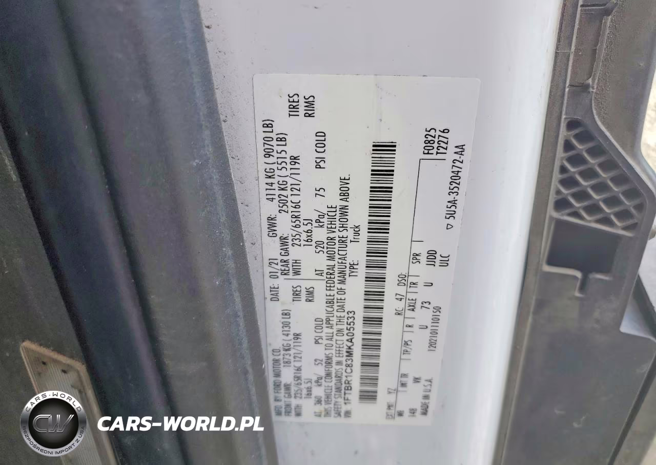 2021 Ford Transit 250 Delivery Van VIN:1FTBR1C83MKA05533 - 13