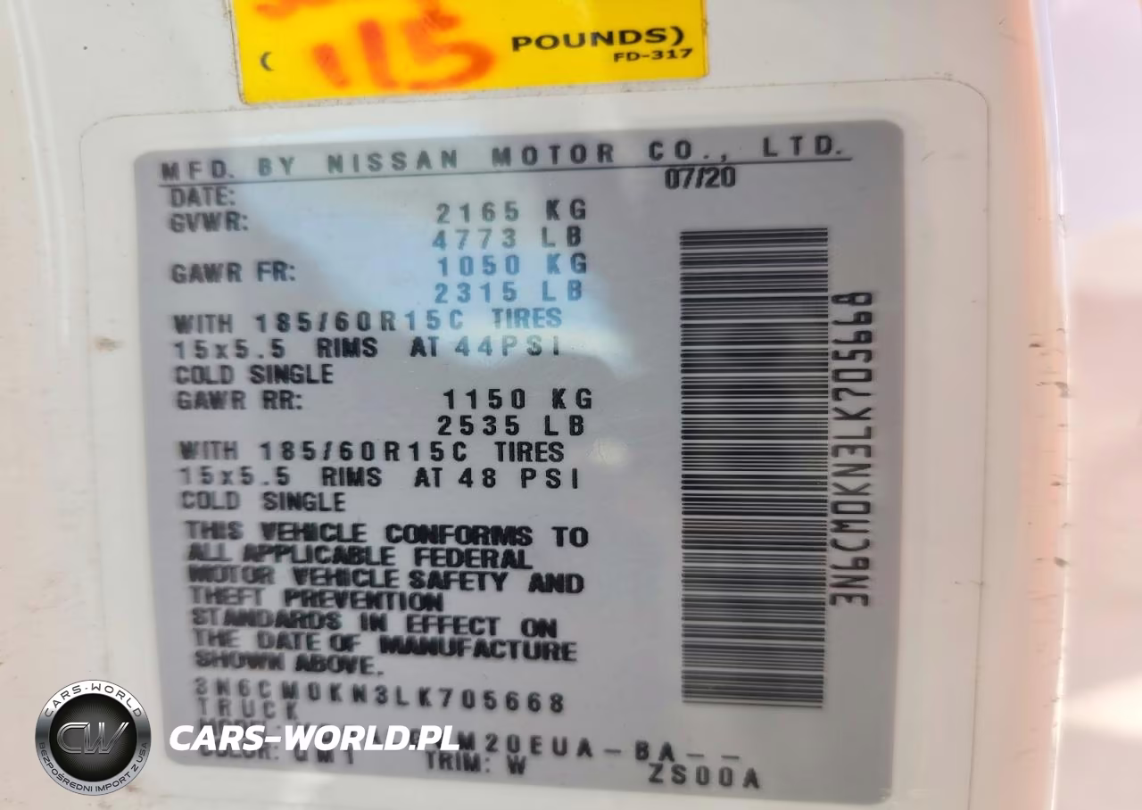 2020 Nissan Nv200 Sv VIN:3N6CM0KN3LK705668 - 14