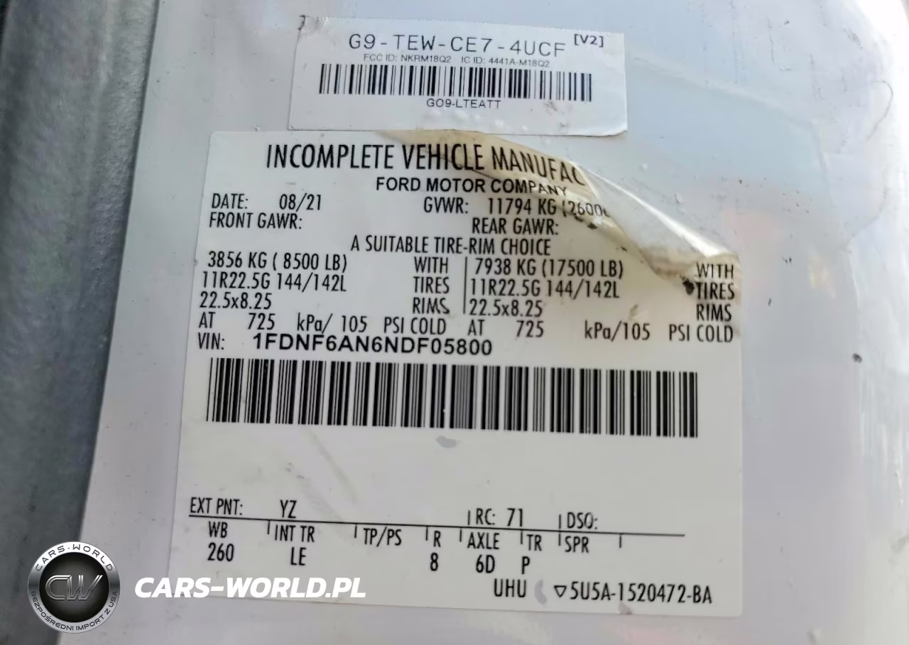 2022 Ford F650 Super Duty VIN:1FDNF6AN6NDF05800 - 13