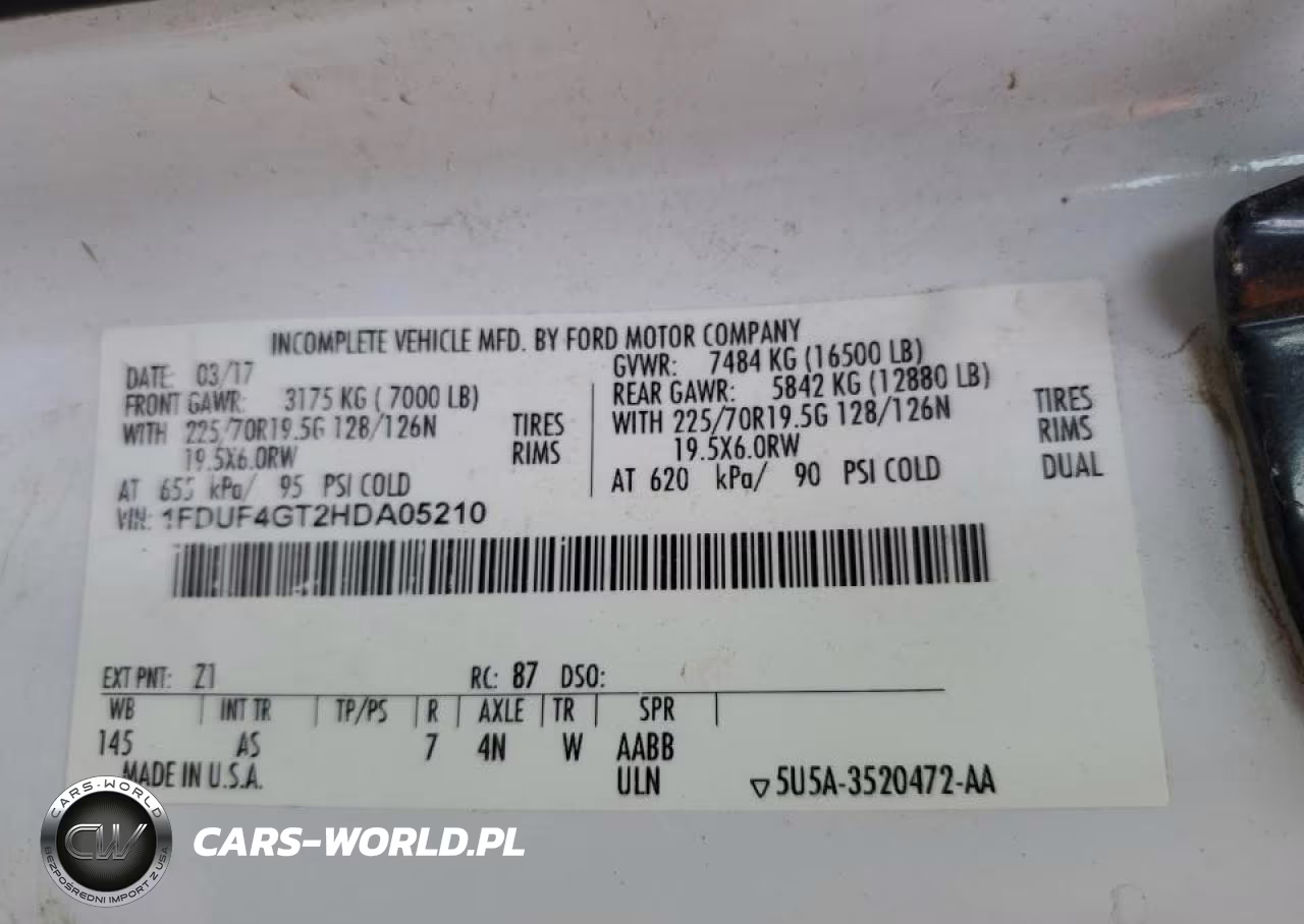 2017 Ford F450 Super Duty VIN:1FDUF4GT2HDA05210 - 10