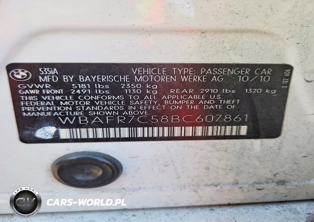 2011 BMW 535 I VIN:WBAFR7C58BC607861 - 13