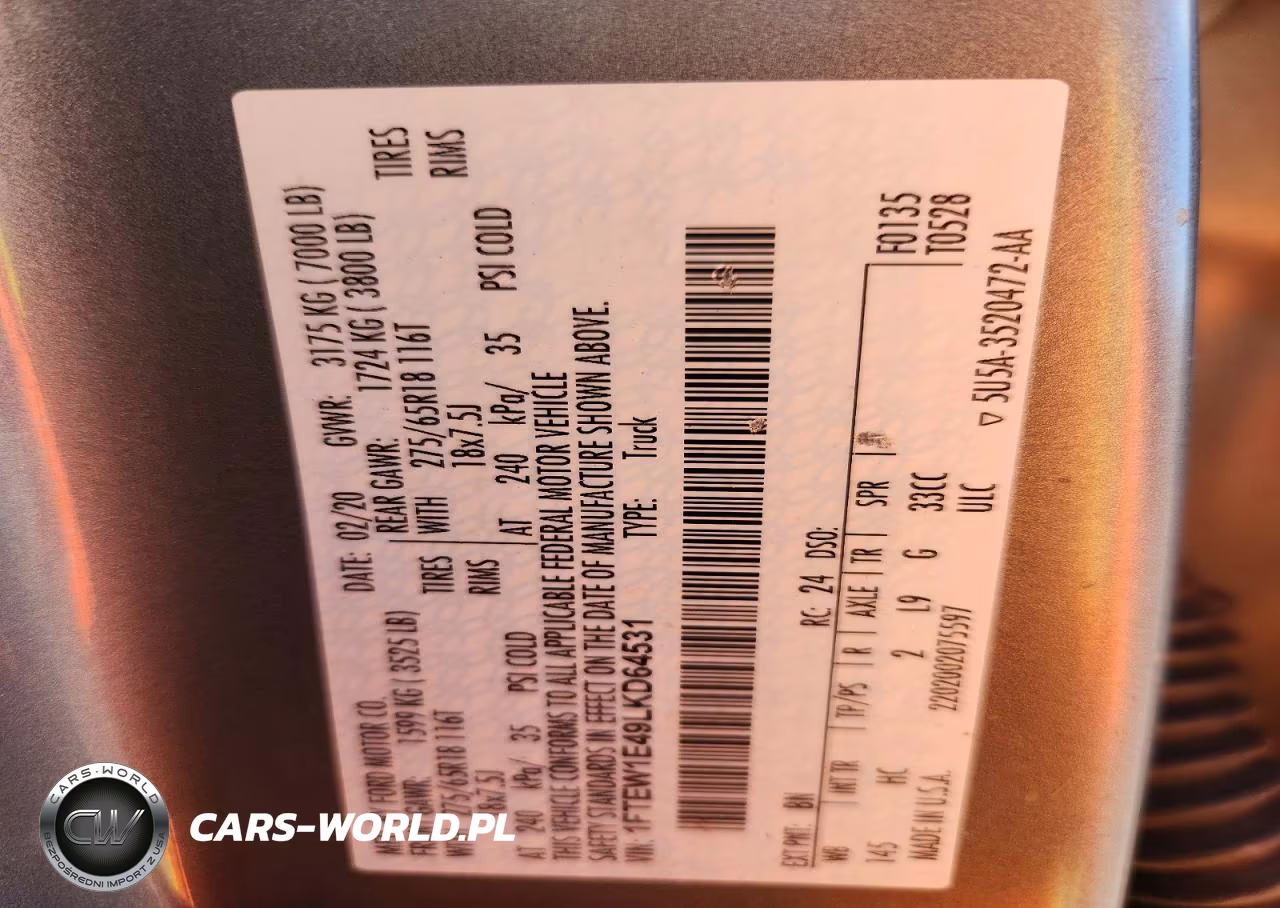 2020 Ford F150 VIN:1FTEW1E49LKD64531 - 12