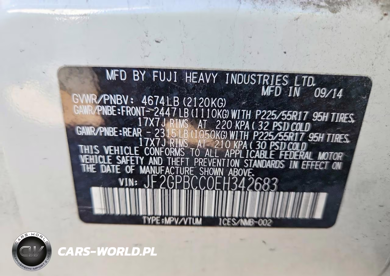 2014 Subaru Xv Crosstrek 2.0I Hybrid VIN:JF2GPBCC0EH342683 - 12