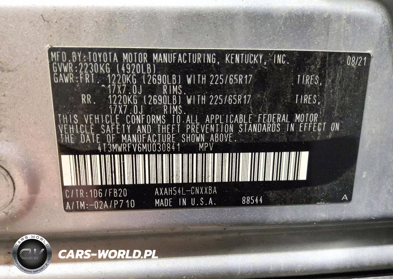 2021 Toyota Rav4 Le VIN:4T3MWRFV6MU030841 - 13
