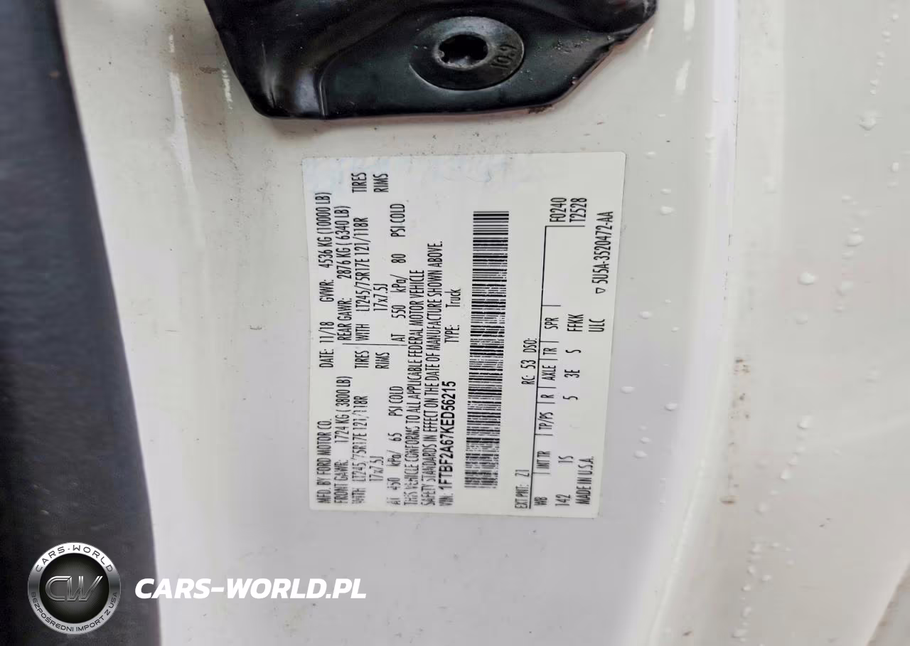 2019 Ford F250 Xl VIN:1FTBF2A67KED56215 - 12
