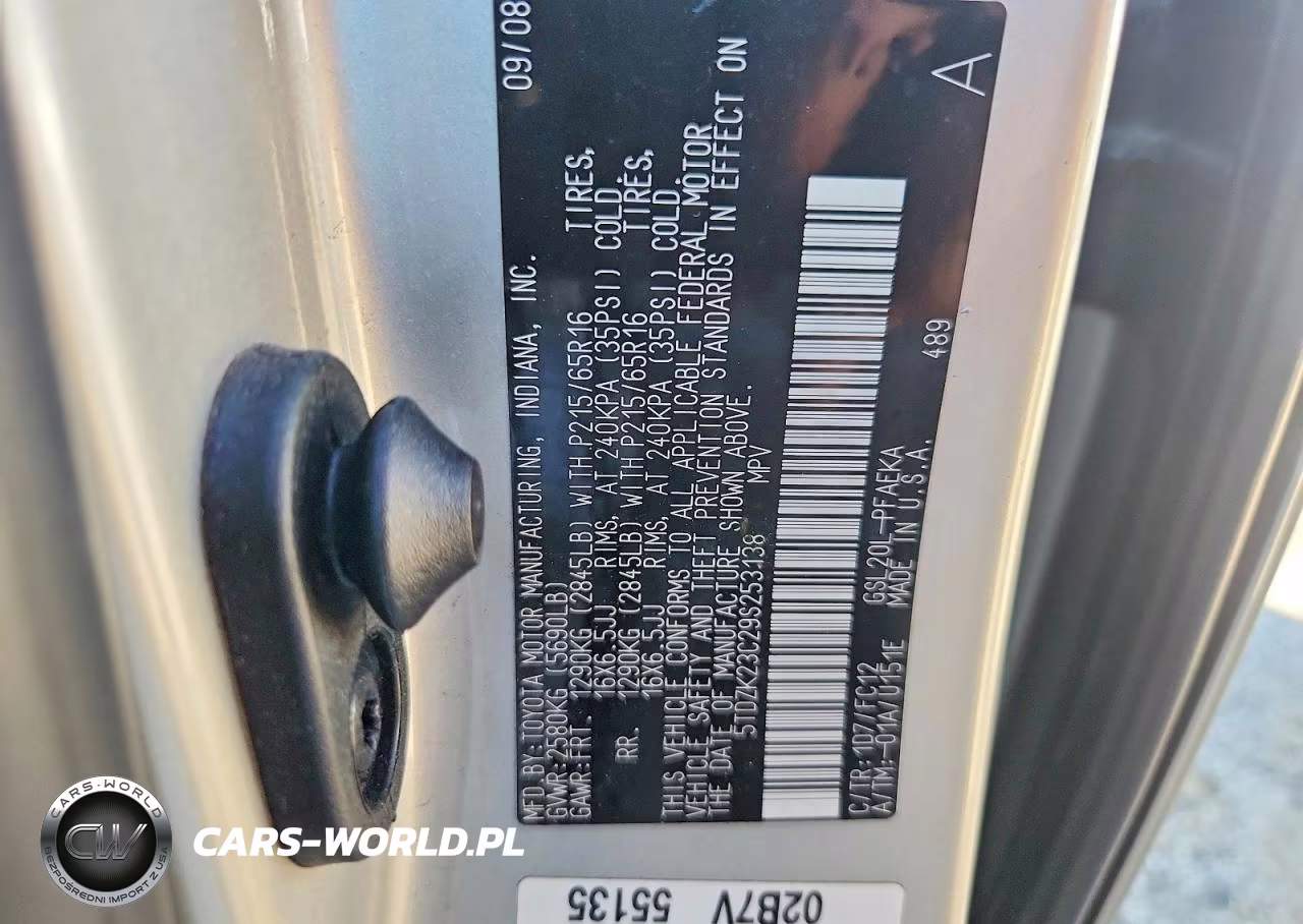 2009 Toyota Sienna Le VIN:5TDZK23C29S253138 - 13