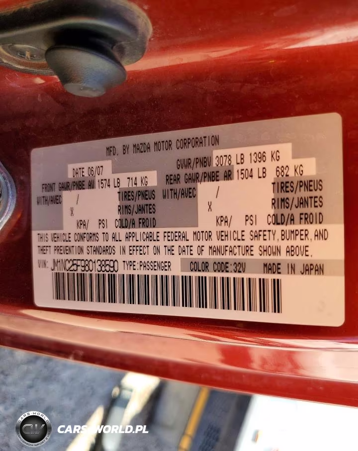 2008 Mazda Mx-5 Miata VIN:JM1NC25F980138590 - 12