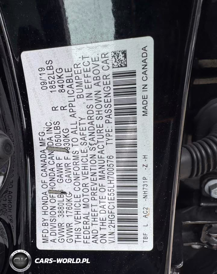 2020 Honda Civic Si VIN:2HGFC1E55LH700576 - 10