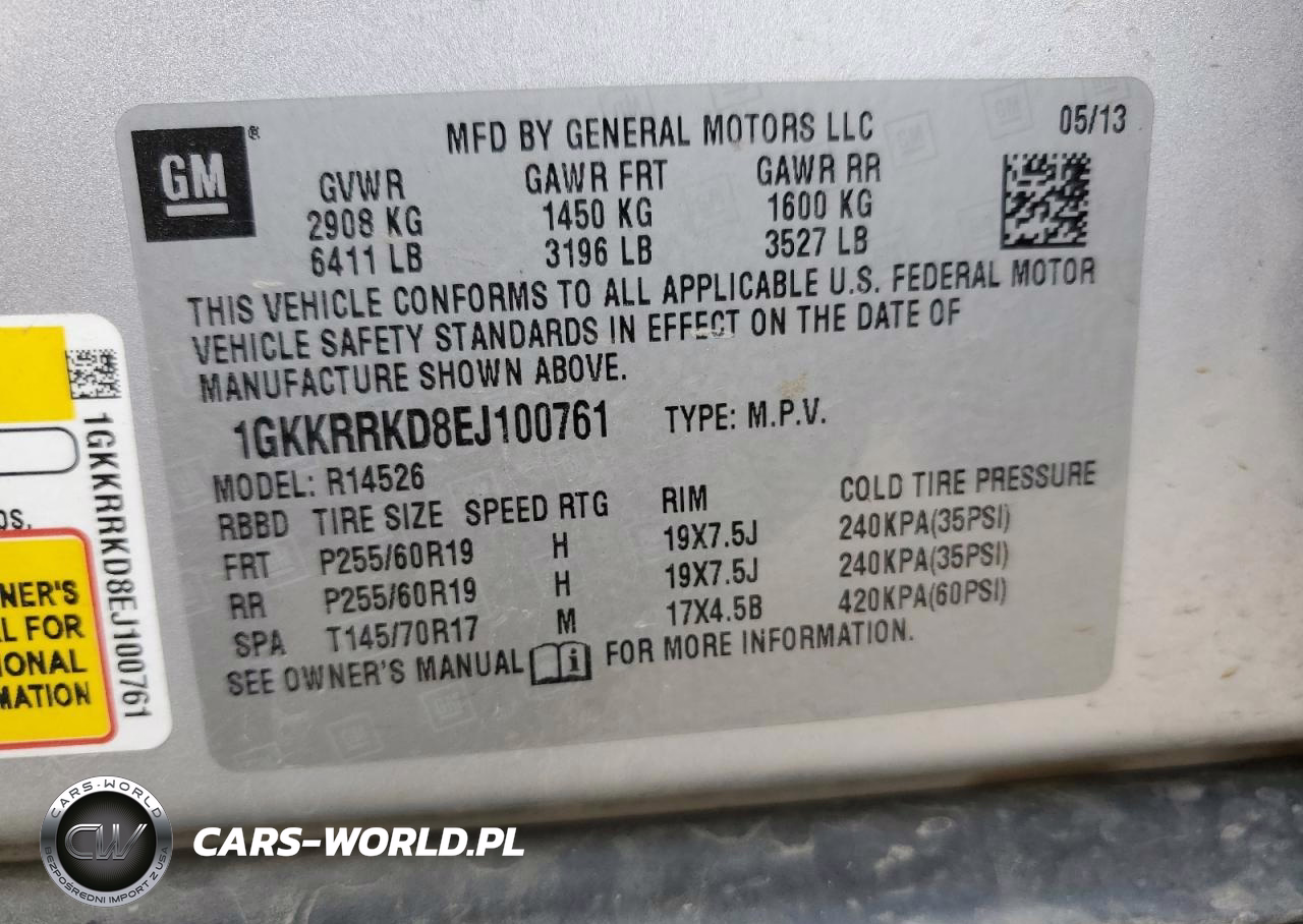 2014 GMC Acadia Slt-1 VIN:1GKKRRKD8EJ100761 - 13