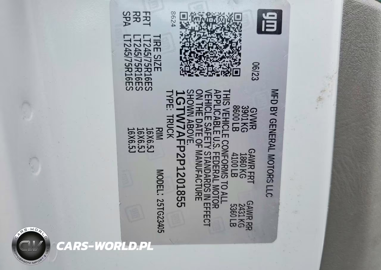 2023 GMC Savana G2500 VIN:1GTW7AFP2P1201855 - 13