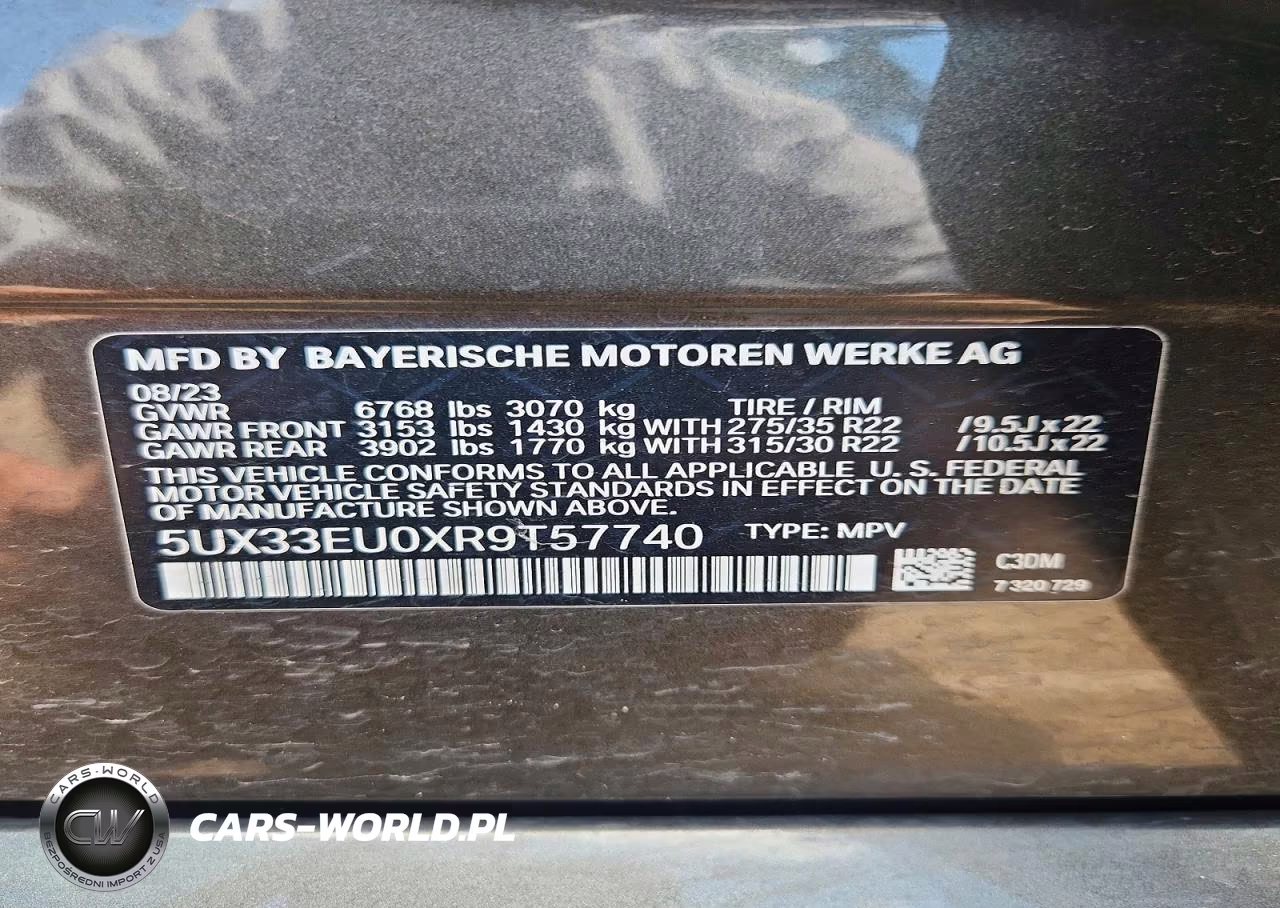 2024 BMW X5 M60I VIN:5UX33EU0XR9T57740 - 13