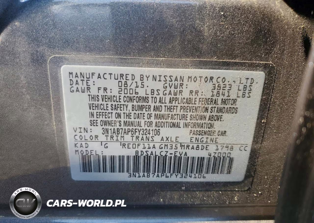 2015 Nissan Sentra S VIN:3N1AB7AP6FY324106 - 12