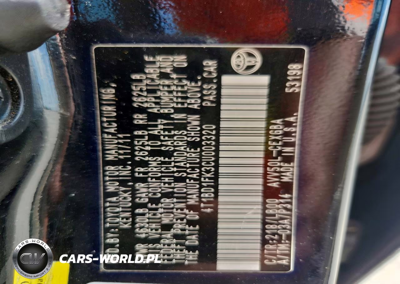 2012 Toyota Camry Hybrid Xle VIN:4T1BD1FK3CU003320 - 13