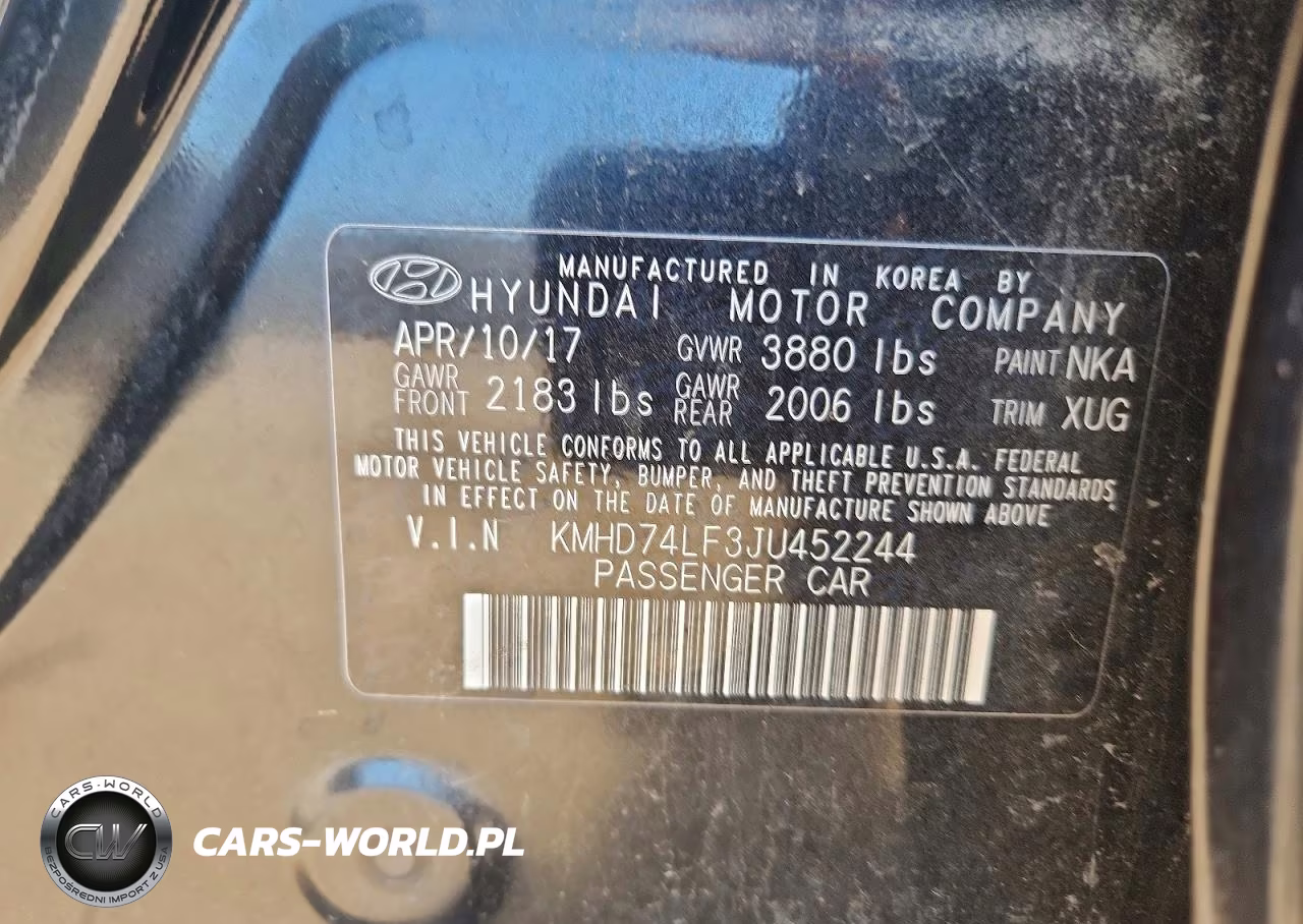 2018 Hyundai Elantra Se VIN:KMHD74LF3JU452244 - 12