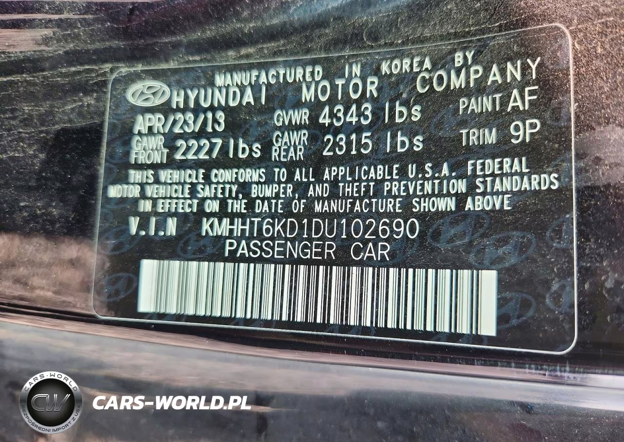 2013 Hyundai Genesis Coupe 2.0T VIN:KMHHT6KD1DU102690 - 12