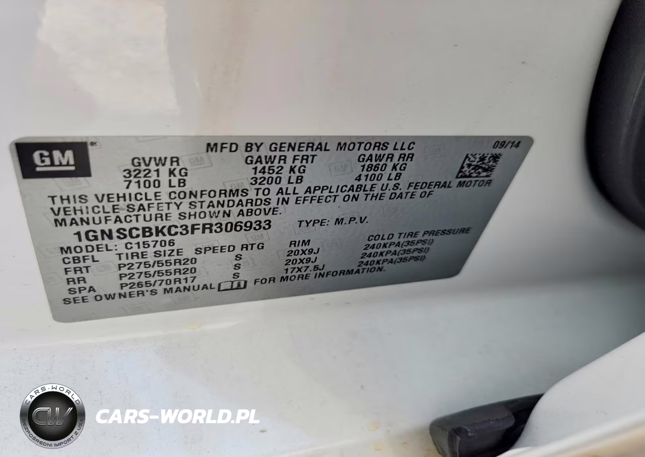 2015 Chevrolet Tahoe C1500 Lt VIN:1GNSCBKC3FR306933 - 13
