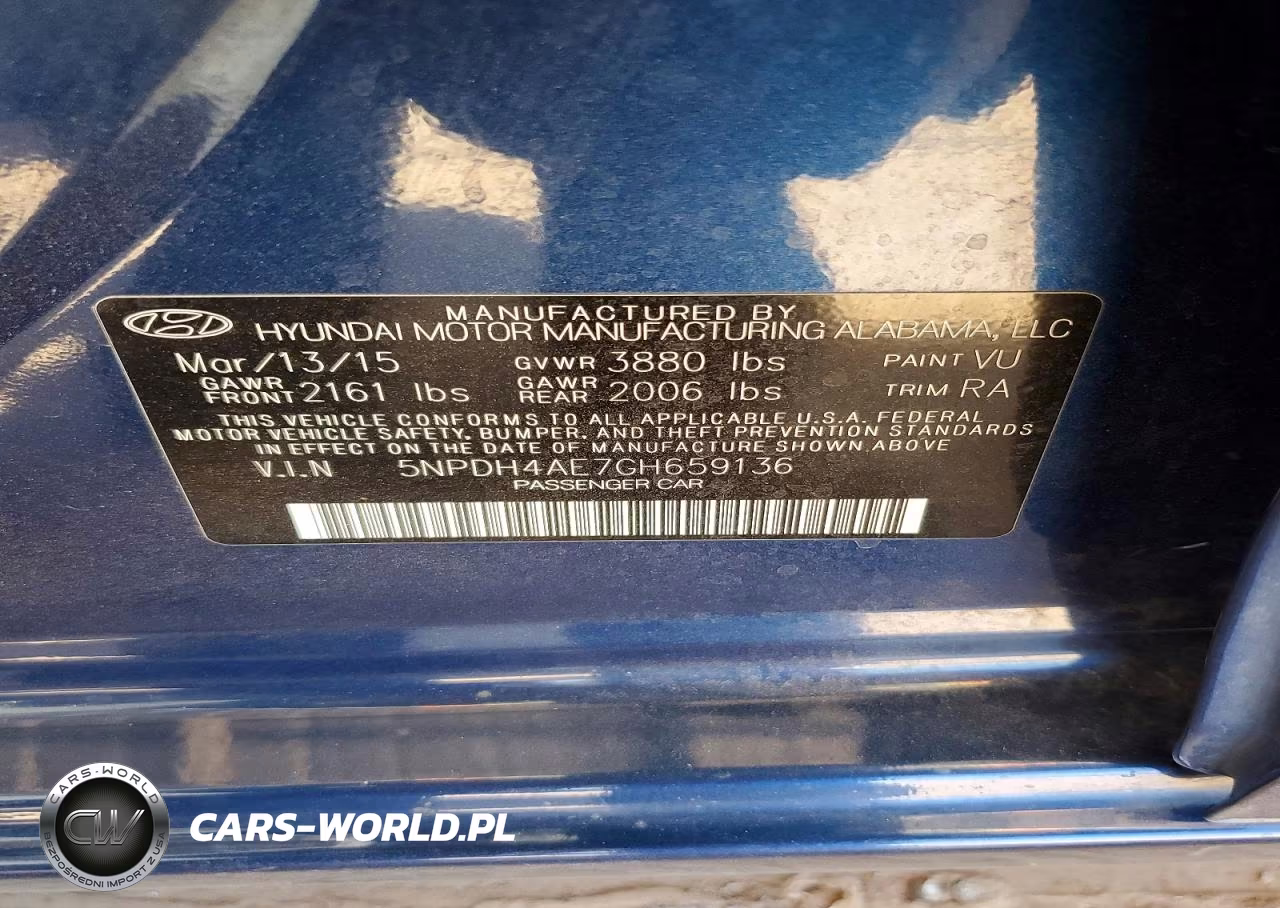 2016 Hyundai Elantra Se VIN:5NPDH4AE7GH659136 - 13