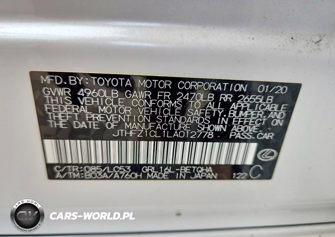 2020 Lexus Gs 350 Base VIN:JTHFZ1CL1LA012778 - 13