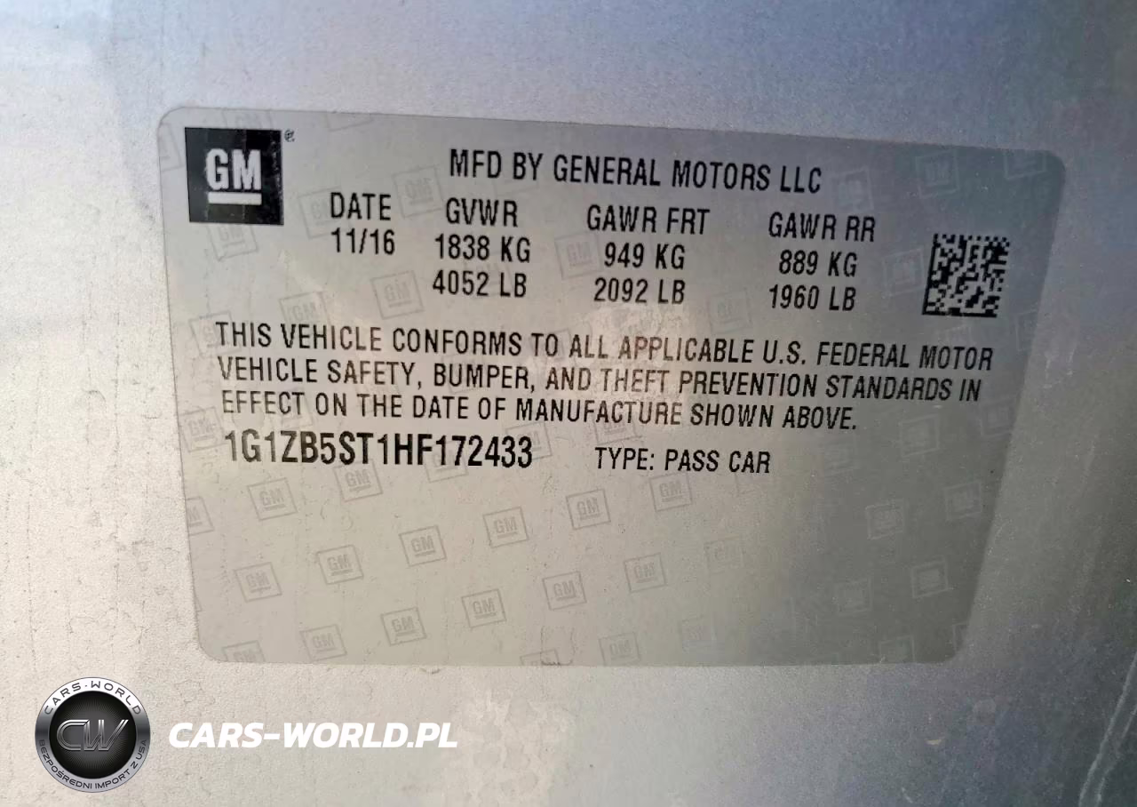 2017 Chevrolet Malibu Ls VIN:1G1ZB5ST1HF172433 - 12
