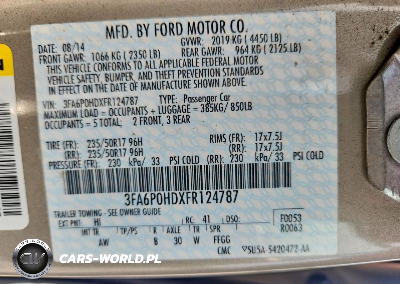 2015 Ford Fusion Se VIN:3FA6P0HDXFR124787 - 12