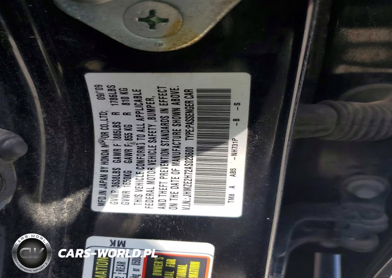 2010 Honda Insight Ex VIN:JHMZE2H72AS023600 - 12