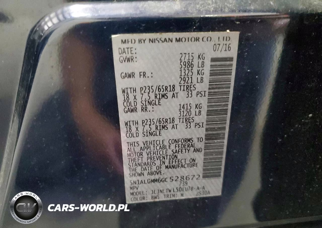 2016 Infiniti Qx60 Base VIN:5N1AL0MM6GC528672 - 13