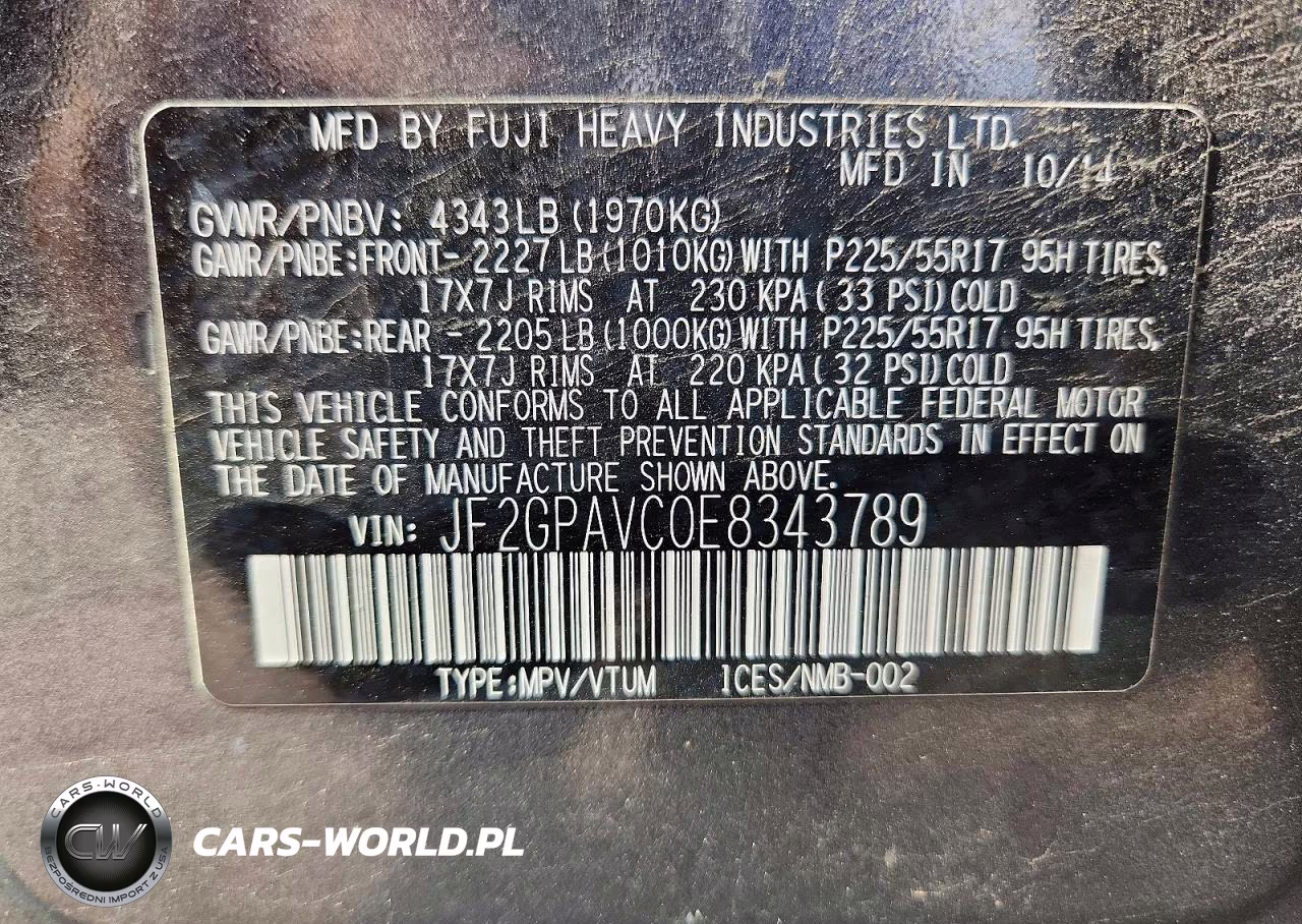 2014 Subaru Xv Crosstrek 2.0 Premium VIN:JF2GPAVC0E8343789 - 13