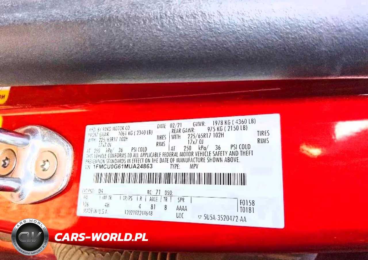 2021 Ford Escape Se VIN:1FMCU0G61MUA24863 - 10