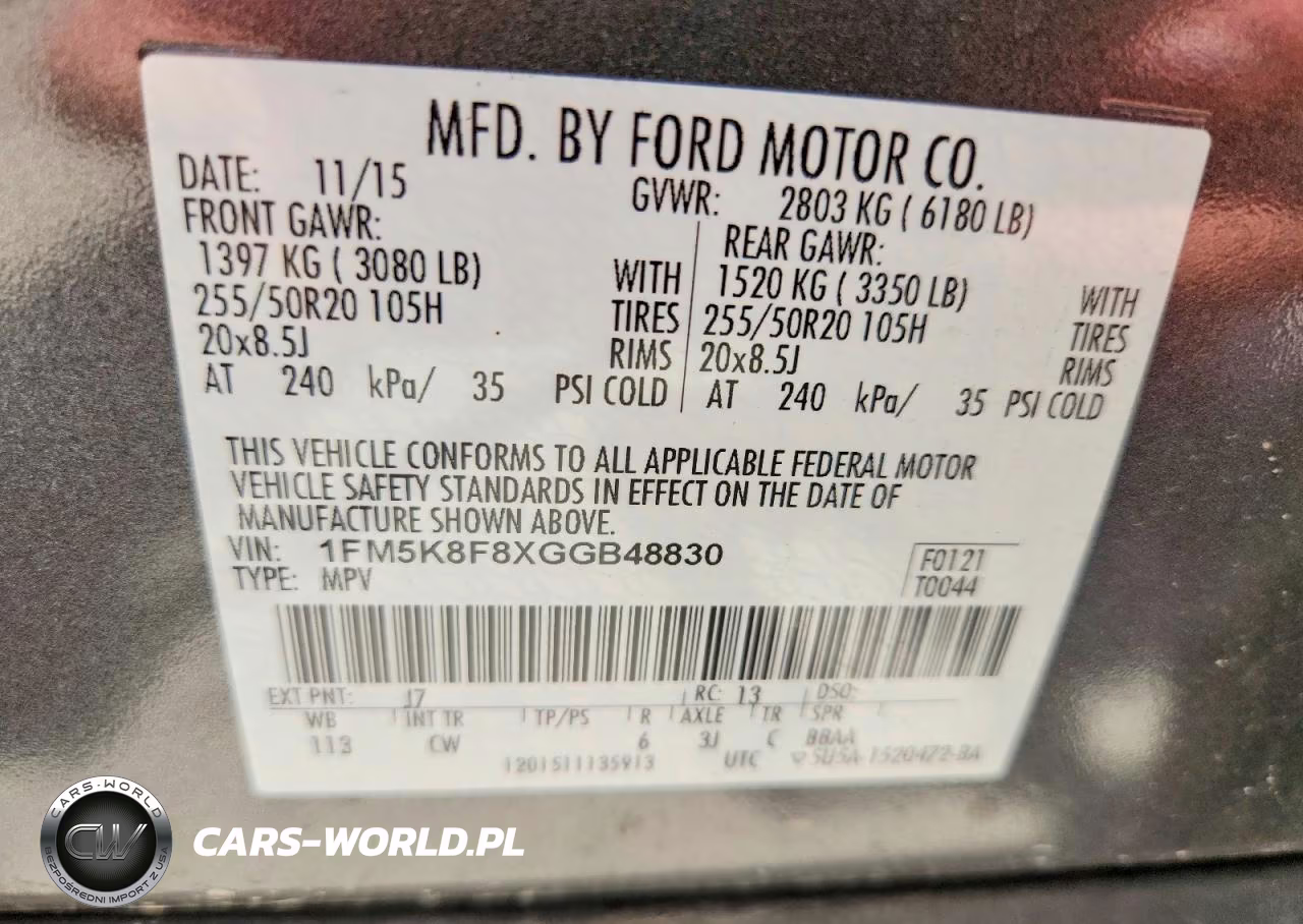 2016 Ford Explorer Limited VIN:1FM5K8F8XGGB48830 - 13