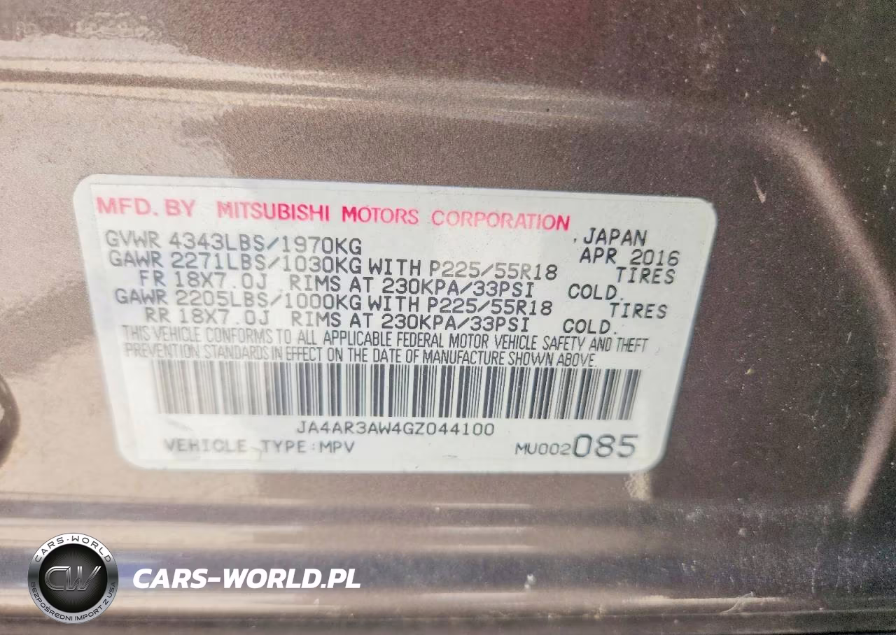 2016 Mitsubishi Outlander Sport VIN:JA4AR3AW4GZ044100 - 14