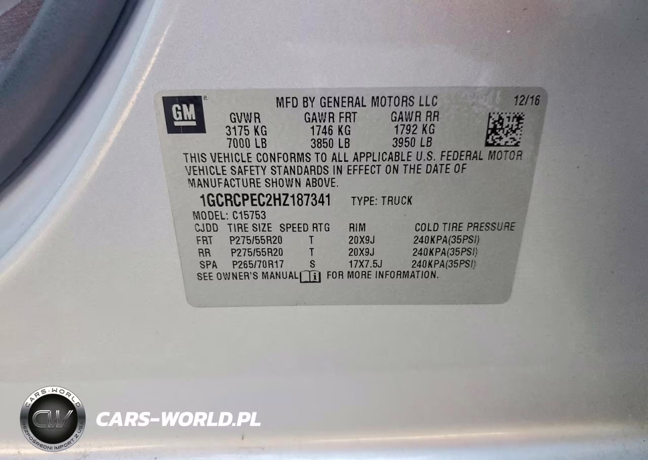 2017 Chevrolet Silverado C1500 Custom VIN:1GCRCPEC2HZ187341 - 12