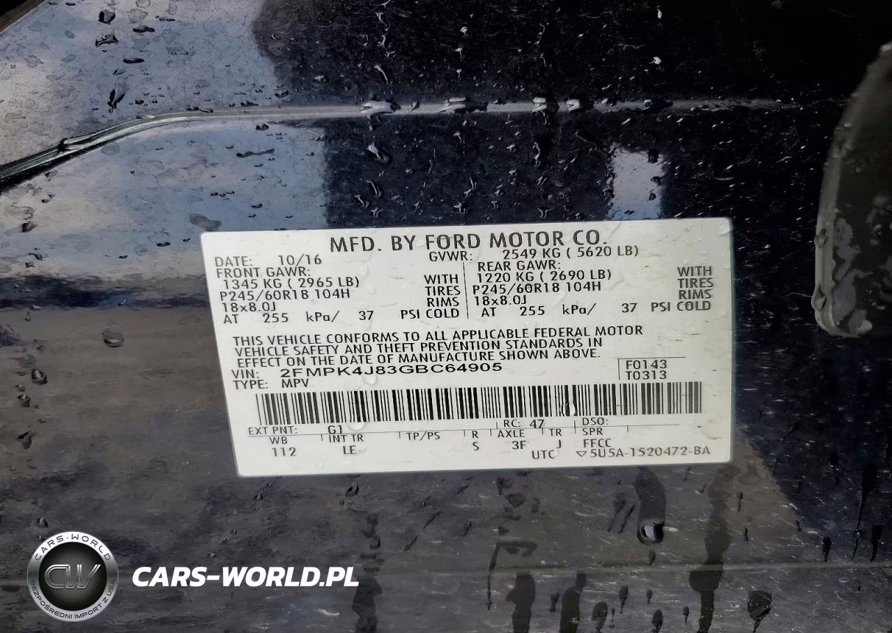 2016 Ford Edge Sel VIN:2FMPK4J83GBC64905 - 13