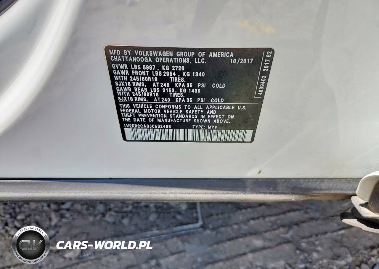 2018 Volkswagen Atlas Se VIN:1V2KR2CA3JC532498 - 13