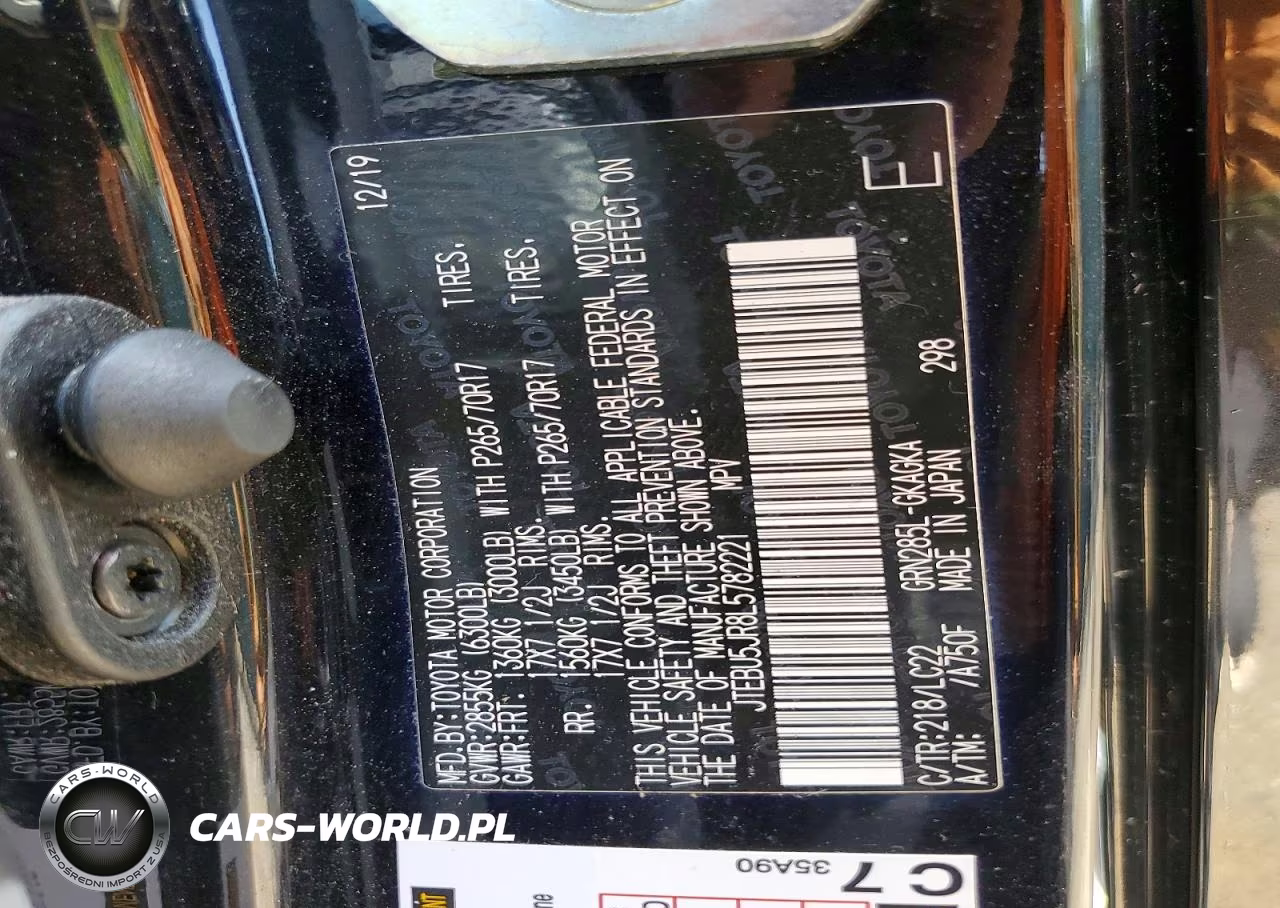 2020 Toyota 4Runner Trd Off-Road Premium VIN:JTEBU5JR8L5782221 - 12