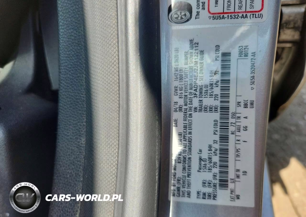 2018 Ford Fiesta Se VIN:3FADP4EJ2JM122112 - 12
