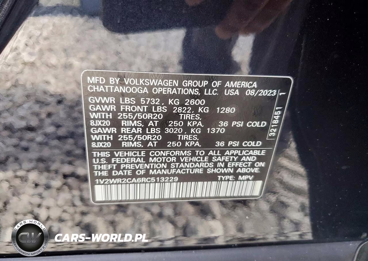 2024 Volkswagen Atlas Se VIN:1V2WR2CA6RC513229 - 13
